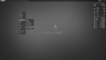 The default BunsenLabs desktop.