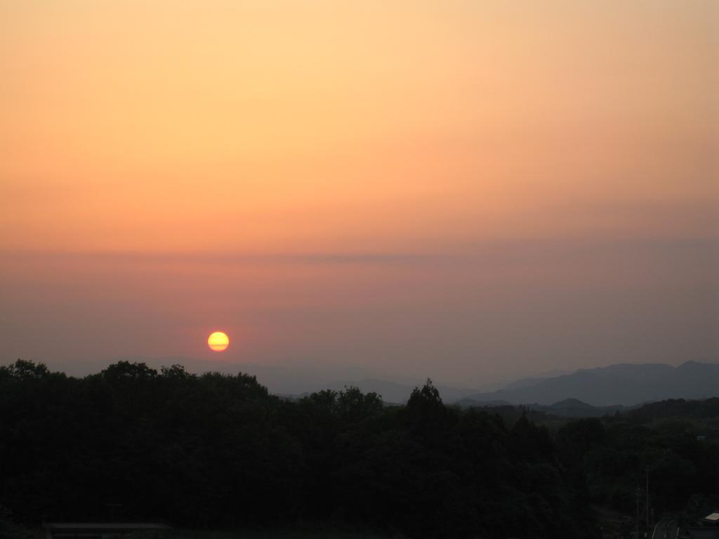 sunset on the way back to town